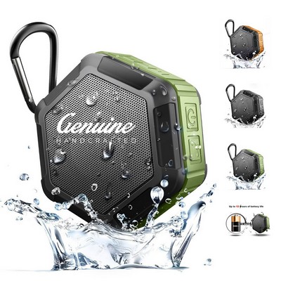 Waterproof Bluetooth Speaker with Suction Cup and Metal Hook