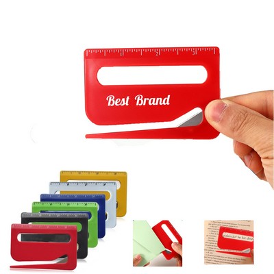 3" 1 Letter Opener Slitter With Magnifying Glass Ruler