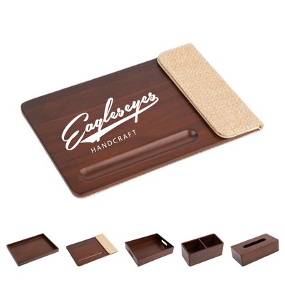 Natural Wooden Business Card Stand