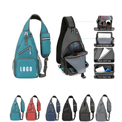 Water-Resistant Crossbody Sling Backpack