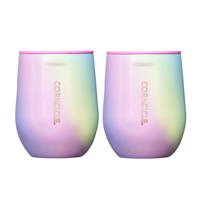 Corkcicle 12 Oz. Stemless - Rainbow Unicorn, 2 Pack