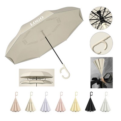 Innovative Reverse-Folding Car Umbrella