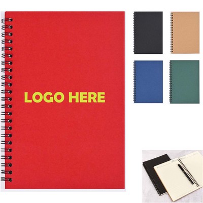 A5 Kraft Cover Spiral Office Portable Calendar Notebook