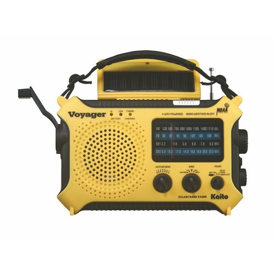 Kaito Emergency Radios & Wireless Mics Crank&Solar Am/Fm/Sw/Weather Alert Radio - Yellow