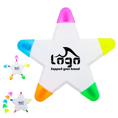 Star Shaped 5 Colors Highlighter
