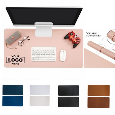 Large Dual-Sided PU Mouse Pad Desk Mat