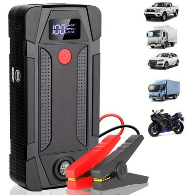Portable Car Emergency Jump Starter with LED Flashlight Compass 20000mah