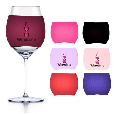 12oz Neoprene Insulated Red Wine Glass Cooler Sleeve