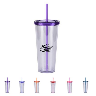 24 oz Insulated Double Wall Acrylic Tumbler