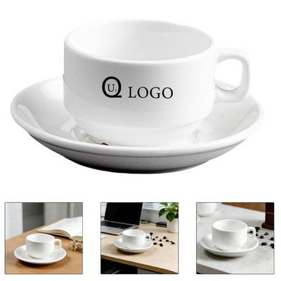 4 Oz Classic Porcelain Coffee Cup And Saucer Sets