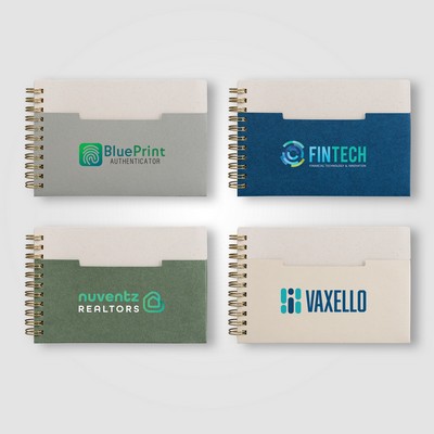 Lino FSC Paper Spiral Binding Horizontal Pocket Notebook - A6 - Full-Color Inkjet