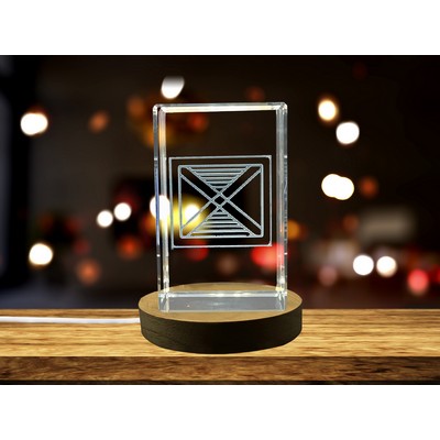Mframadan 3D Crystal Trophy Award w/LED Base Light - Recognition of Strength & Resilience