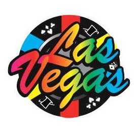 Las Vegas Poker Chip Magnet w/ Full Magnet Back (3 Square Inch)
