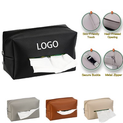 Car Leather Tissue Holder with Strap