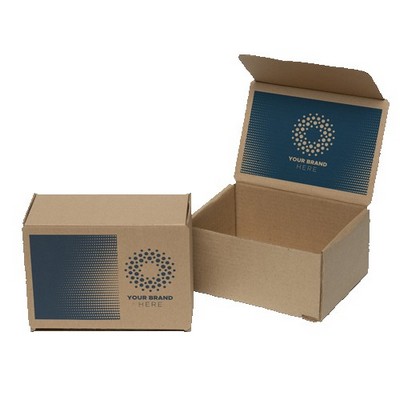 One Color Natural Display Mailer Box w/Inside Imprint (8" x 6" x 4")