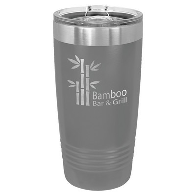 Polar Camel 20 oz. Dark Gray Ringneck Tumbler with Slider Lid