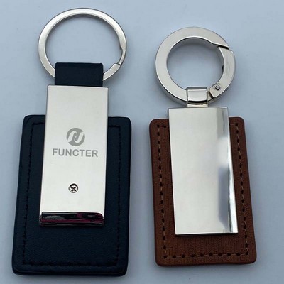 Custom PU Leather Keychain Car Keyring Key Tag