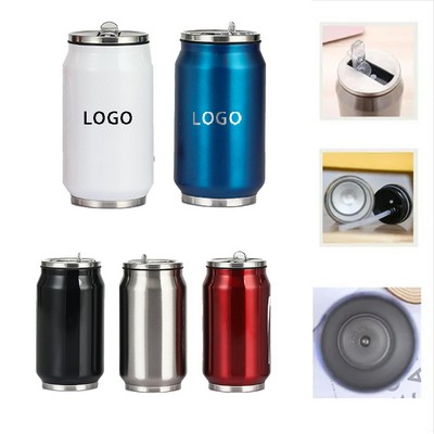 12oz Insulated Cola Can Tumbler with Straw