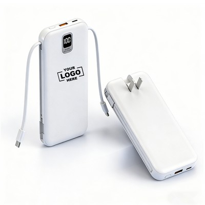 Slim Portable Charger with Wall Plug