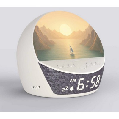 Smart Sunrise Wake-Up Light Alarm Clock with Sunset Simulation, Multi-Functional Colorful Atmosphere