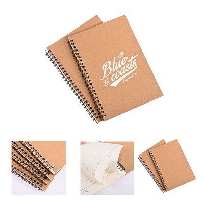 Kraft Hard Cover Spiral Notebook