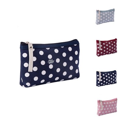 Zippered Canvas Coin Pouch