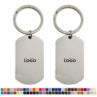 Reflection Flat Metal Keychain
