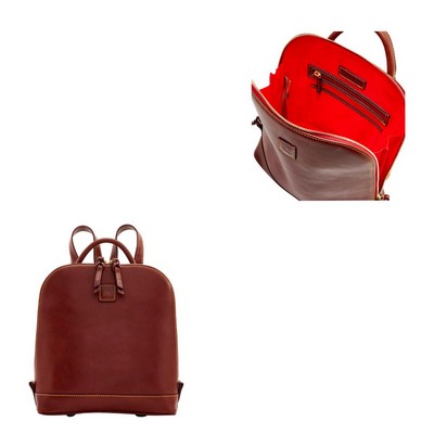 Dooney & Bourke Chestnut Brown Florentine Zip Pod Backpack