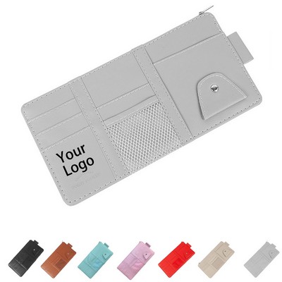 Car Sun Visor Organizer for Sunglasses Holder, Cards