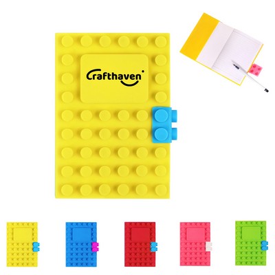 100 Pages Silicone Cover Block Notebook