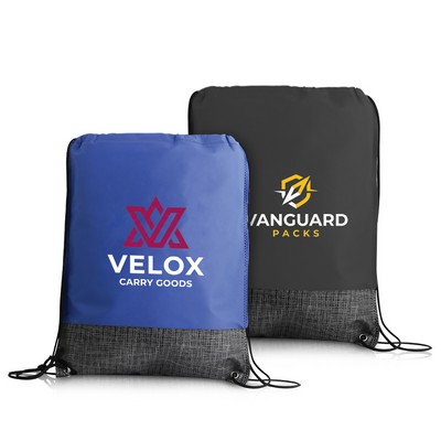 Heathered Drawstring Bag with Reinforced Corners