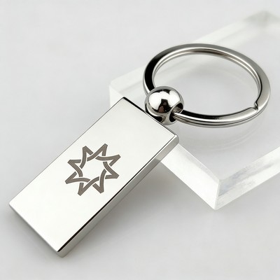 Promotional Cube Laser Engraved Metal Keyholder