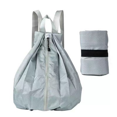 20L Lightweight Durable Waterproof Nylon Foldable Backpack W/ Zipper Closure