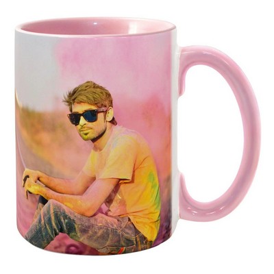 15 oz. Ceramic Mug Inner/Handle Pink - Orca