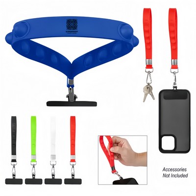 Push Pop Fidget Phone Tether Wristlet