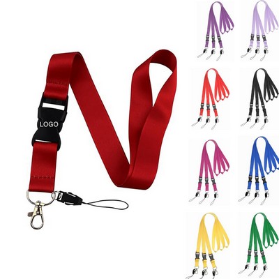 Nylon Detachable Keychain Lanyard With Buckle