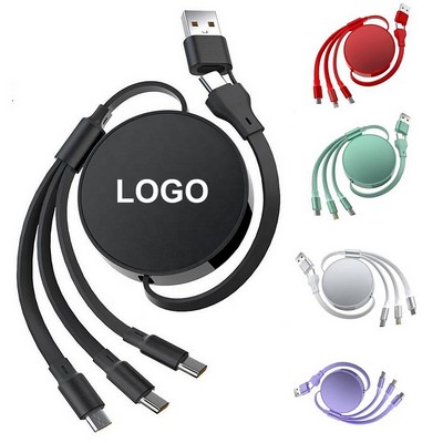 Portable Multi 3" 1 Retractable USB Fast Charging Cable