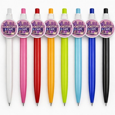 Custom Epoxy Dome Badge Ballpoint Pen