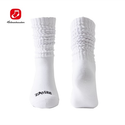 High Quality Custom Design Cotton Slouch Scrunch Socks