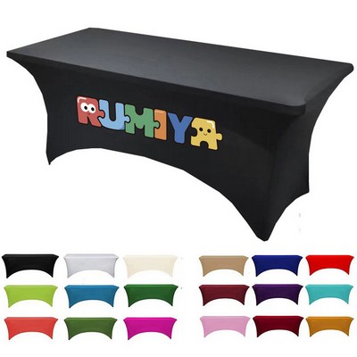 MOQ1 6' Stretchy Polyester Tablecloth