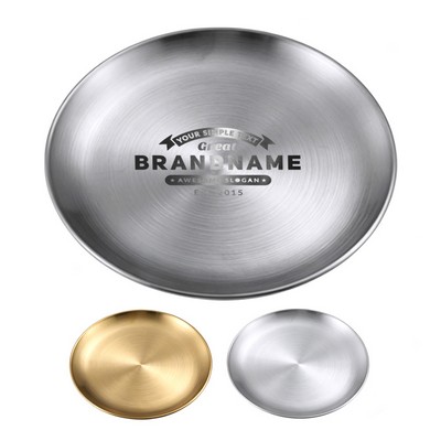 6.7" Single-Layer Round Metal Dinner Plates