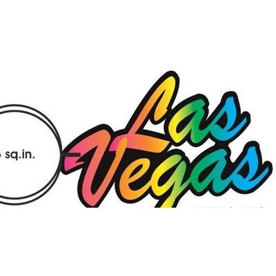 Las Vegas (Stacked) Key Chain w/Clear Mirrored Back (4 Square Inch)