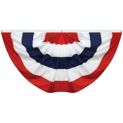 4' x 8' Sewn 5-Stripe Nylon Pleated Fan