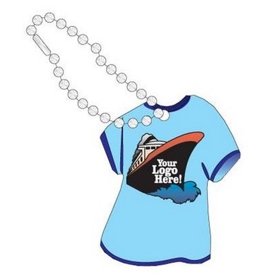 Cruise Ship Promotional T Shirt Key Chain w/ Black Back (4 Square Inch)