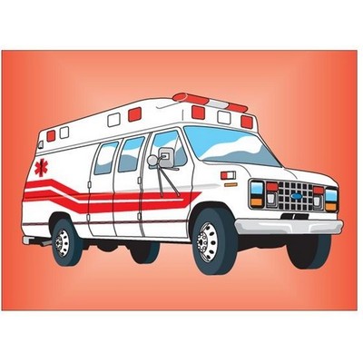 Ambulance Rectangle Metal Photo Magnet (2"x3")