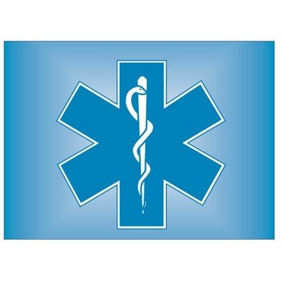 Caduceus Cross Rectangle Badge w/ Bar Pin (2"x3")