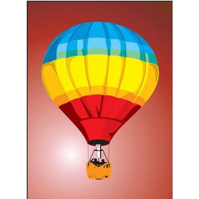 Hot Air Balloon Metal Photo Magnet (2 1/2"x3 1/2")