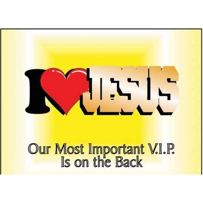 I Love Jesus Rectangle Photo Hand Mirror (2½"x3½")