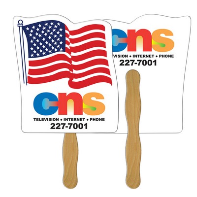 Flag Hand Fan Full Color (2 Sides)