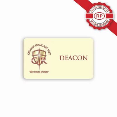 Full Color 50 Mil Name Badge Rectangle (1.75"x3")